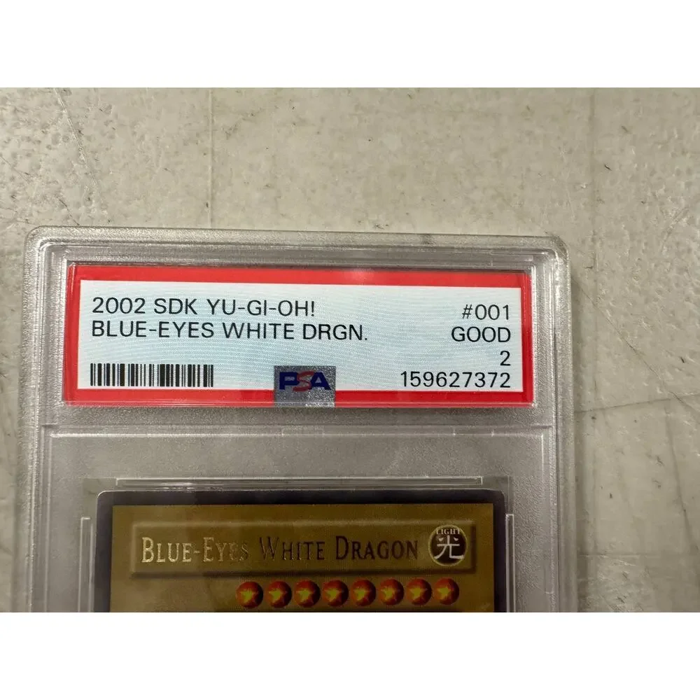 2002 Yu-Gi-Oh SDK-001 Blue-Eyes White Dragon Starter Deck Kaiba PSA 2 Good